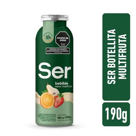 YOGUR SER BOTELLA 190 GRS MULTIFRUTA